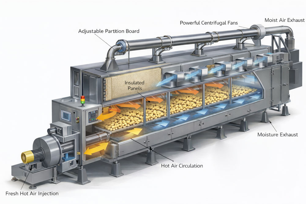 Конструкция сушилки для пищевых продуктов